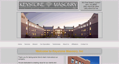 Desktop Screenshot of keystonemasonry.biz